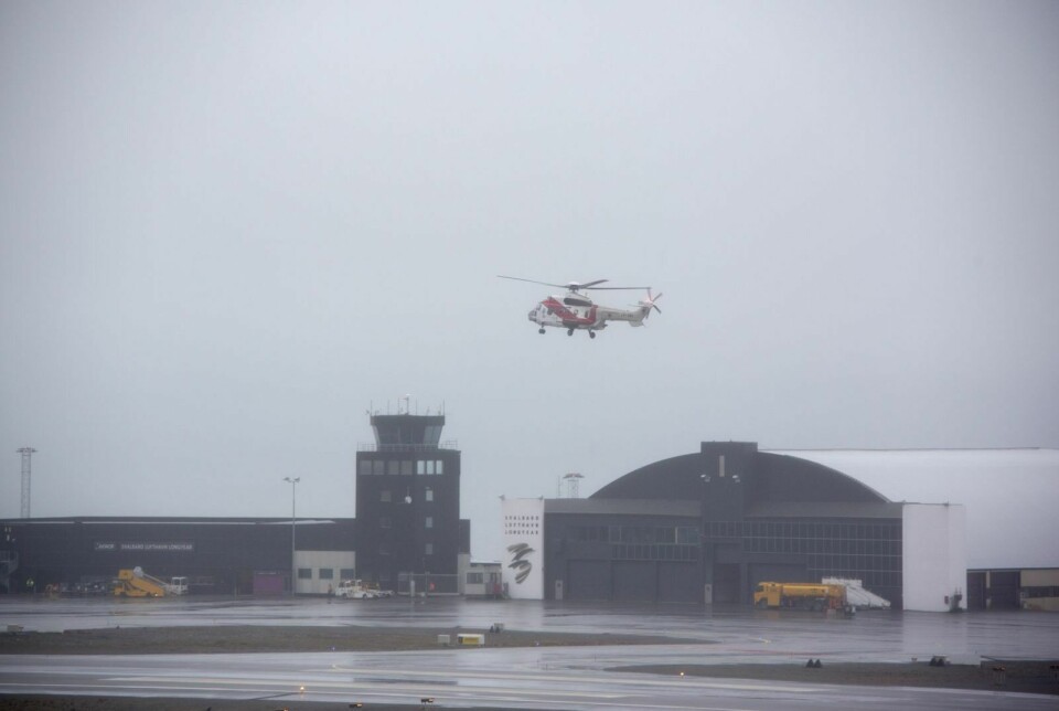 Helikopteret ankom Svalbard lufthavn klokken 13.23.