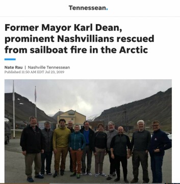 Det ble overskrifter av svalbardturen til amerikanerne. Det ble overskrifter av svalbardturen til amerikanerne.