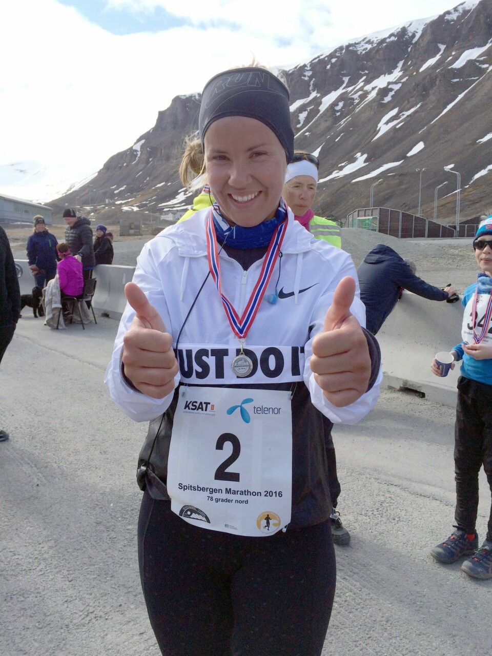 Thyra Fogelberg var strålende fornøyd med sin plassering i helmaraton.