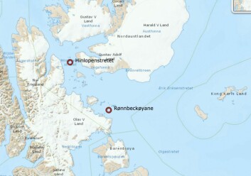 MS Malmö har gått seg fast i isen sør-vest i Hinlopenstretet.