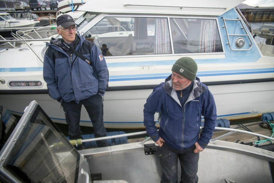 Dag Nilsen (t.v.) og Jon Kristian Bø forteller at møtet med isbjørnen var både vakkert og skremmende.