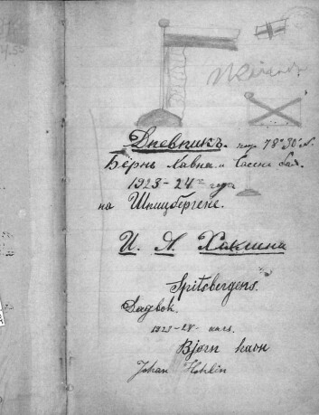 Forsiden på Ivan Hochlins dagbok fra 1923.