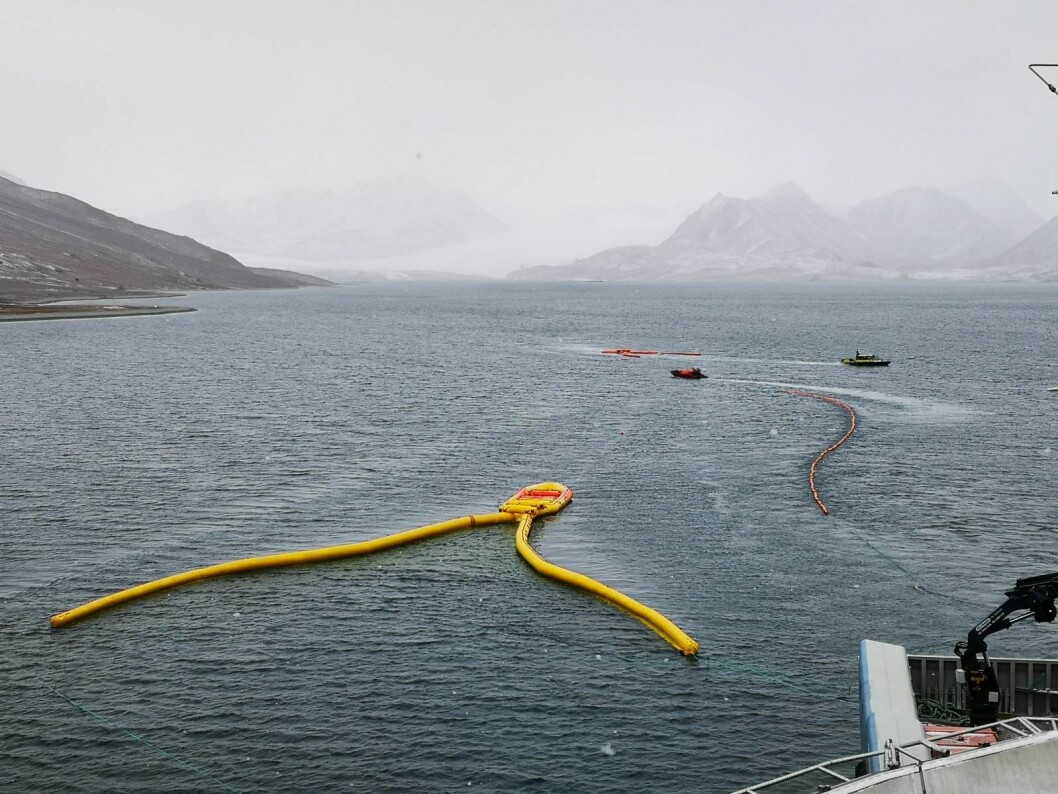 Det ble avholdt en større oljevernøvelse på Svalbard i forrige uke.