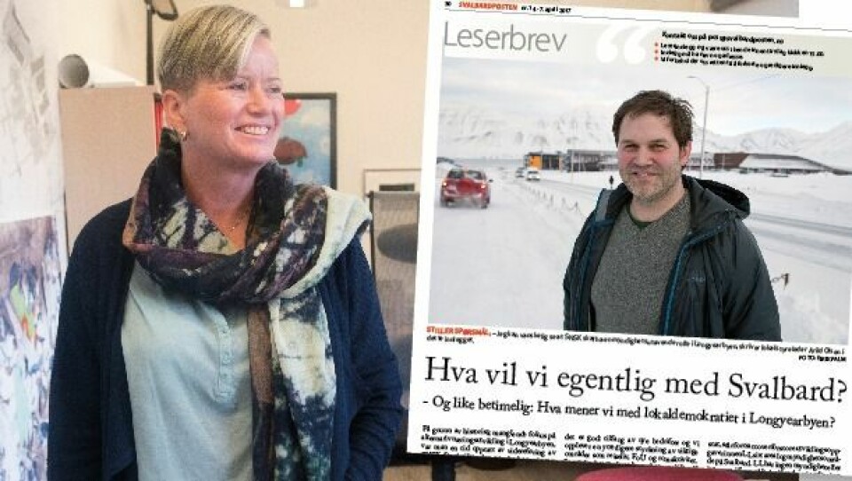 Wenche Ravlo gir lokalstyreleder Arild Olsen svar på tiltale.