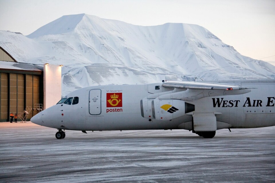 Postflyet kommer ikke til Longyearbyen før helgen.