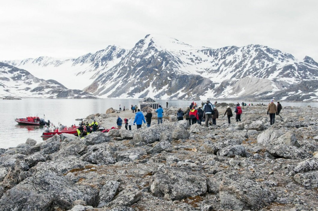 Fangststasjonen ligger naturskjønt til lengst nord på Spitsbergen.