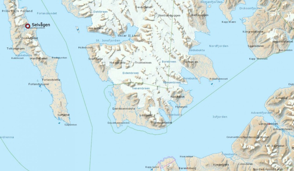 Det var i Selvågen på Prins Karls Forland vest for Spitsbergen at binna ble skutt. Det var i Selvågen på Prins Karls Forland vest for Spitsbergen at binna ble skutt.