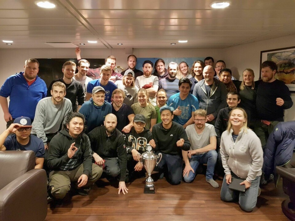 Denne gjengen forsvarte Longyearbyens ære på idrettsutveksling i Barentsburg.