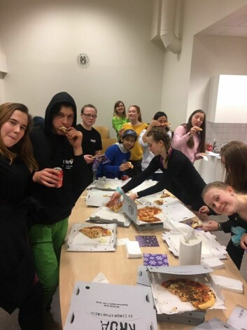Pause for ungdommene som jobber med UKM-forberedelser. Pause for ungdommene som jobber med UKM-forberedelser.