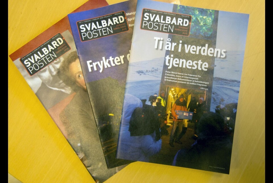 Svalbardposten fikk en kraftig nedgang i opplaget i løpet av 2017.