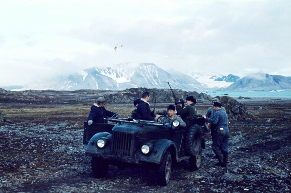 Forskere på tur i Hornsund på 1960-tallet
