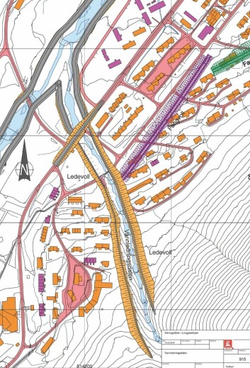 Man foreslår også å bygge voller på siden av bekken/elva som kommer ned fra Vannledningsdalen. Dette tiltaket skal sikre bebyggelse mot spesielt sørpeskred. Man foreslår også å bygge voller på siden av bekken/elva som kommer ned fra Vannledningsdalen. Dette tiltaket skal sikre bebyggelse mot spesielt sørpeskred.