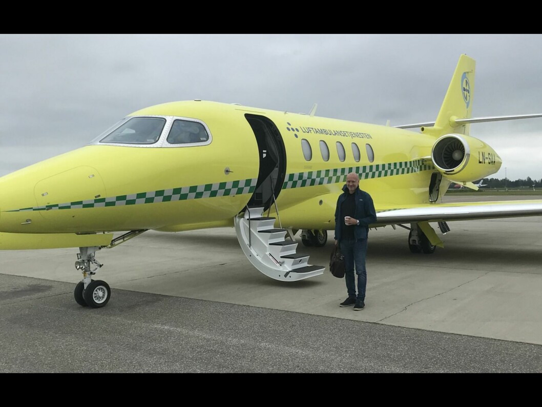 Dette ambulansejetflyet skal betjene hele Norge og Svalbard så lenge propellflyene til Babcock ikke flyr hit. Dette ambulansejetflyet skal betjene hele Norge og Svalbard så lenge propellflyene til Babcock ikke flyr hit.