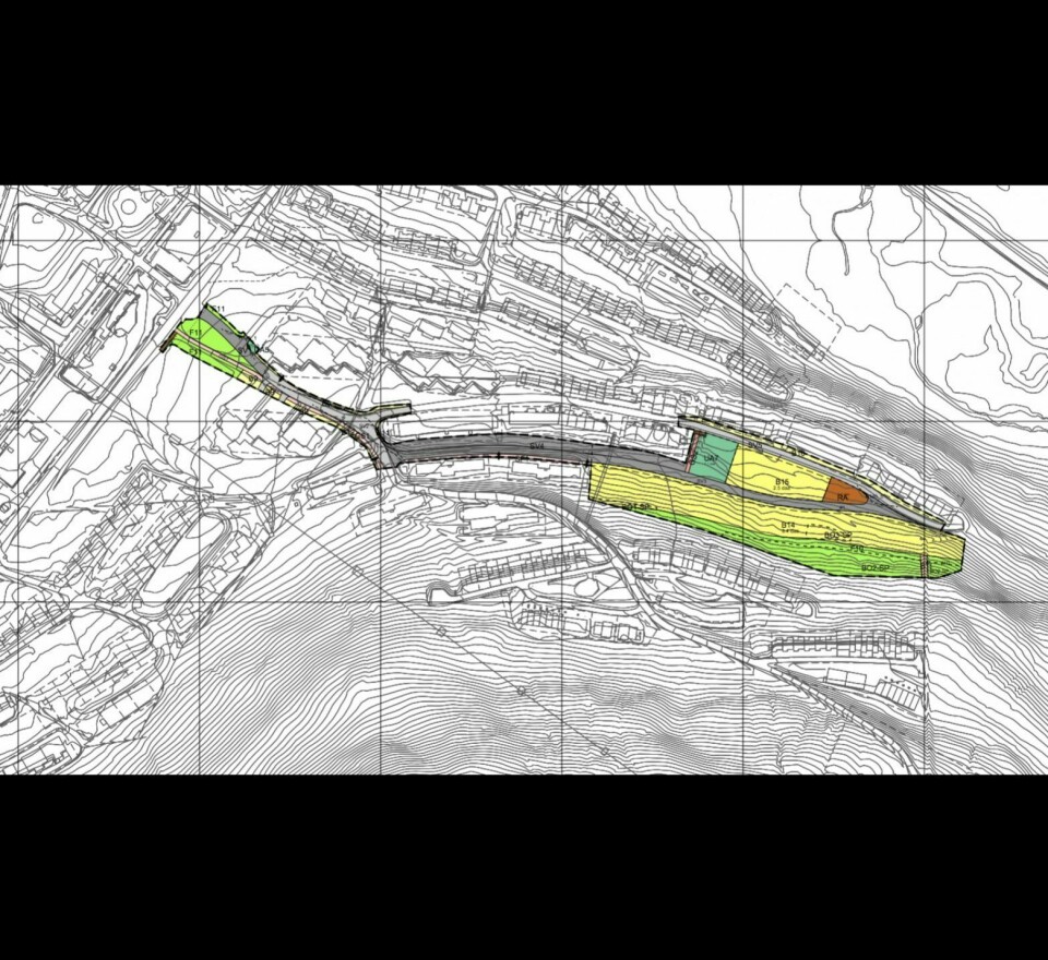 Etter mange sverdslag er delplanen for Gruvedalen (gult felt) vedtatt. Parkeringsnormen er oppjustert litt i forhold til første forslag, slik at lokalstyret kunne enes om en plan.