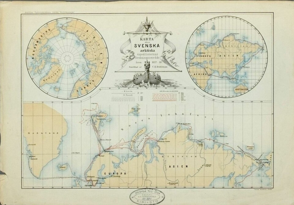Nordenskiöld reiste på mange ekspedisjoner i områdene rundt Svalbard. Den lengste reisen gikk gjennom Nordøstpassasjen. Nordenskiöld reiste på mange ekspedisjoner i områdene rundt Svalbard. Den lengste reisen gikk gjennom Nordøstpassasjen.
