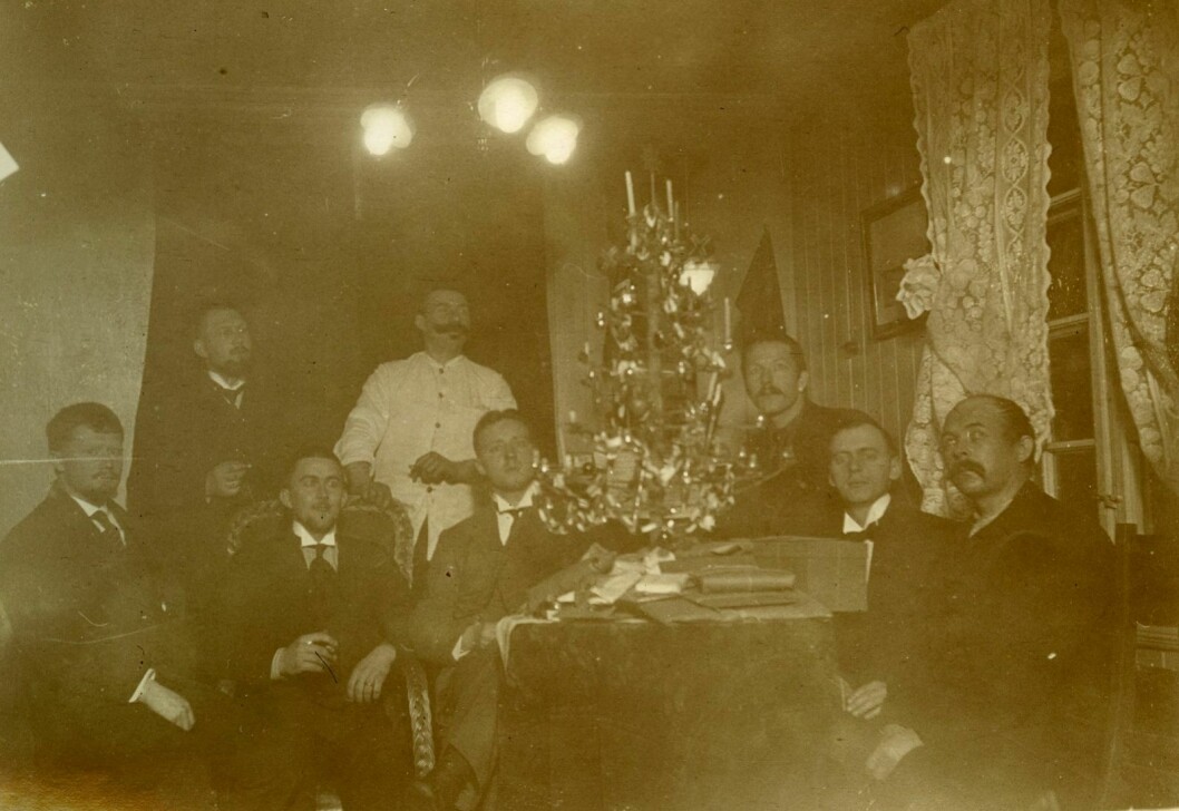 Julaften i 1914 på telegrafen.