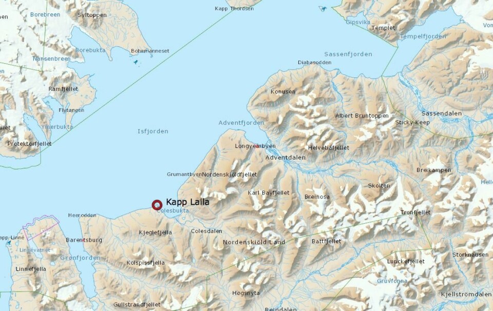 Seilbåten gikk på grunn ved Kapp Laila.
