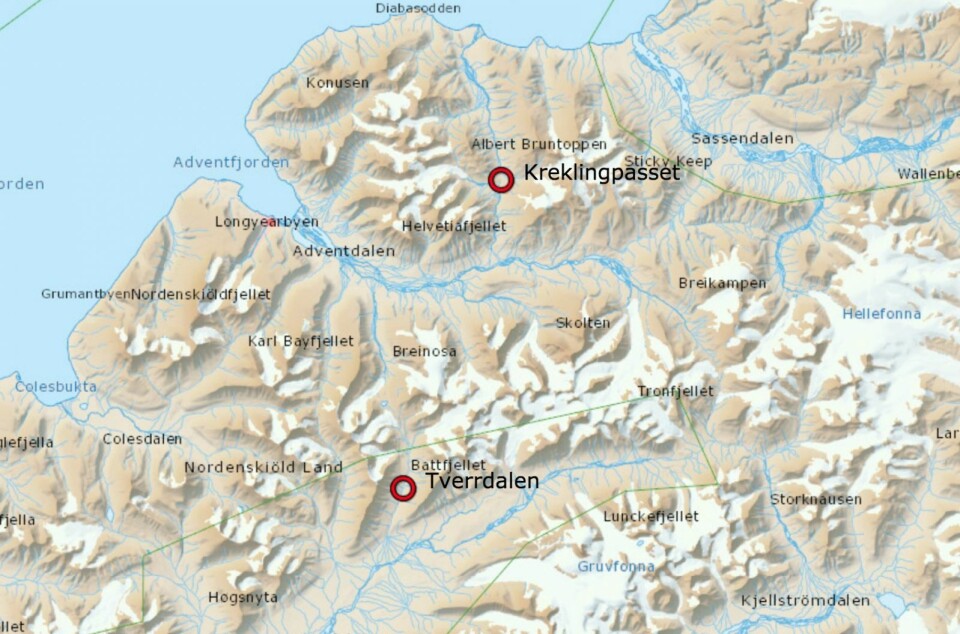 Sysselmannen har gitt tillatelse til etablering av næringshytte i Kreklingpasset og Tverrdalen. Sysselmannen har gitt tillatelse til etablering av næringshytte i Kreklingpasset og Tverrdalen.