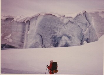 Elfi på Mittag-Lefflerbreen. Elfi på Mittag-Lefflerbreen.