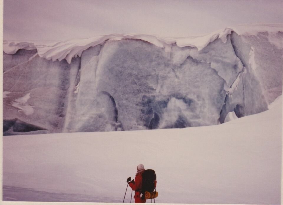 Elfi på Mittag-Lefflerbreen.