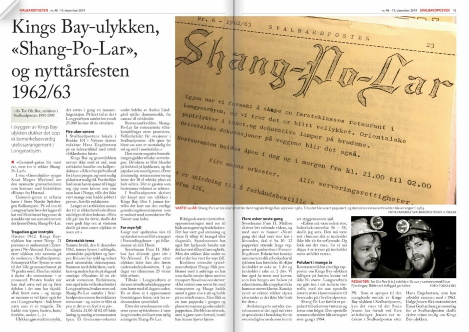 Denne saken stod på trykk i Svalbardpostens julenummer. Artikkelforfatteren reagerer på deler av artikkelen. Denne saken stod på trykk i Svalbardpostens julenummer. Artikkelforfatteren reagerer på deler av artikkelen.