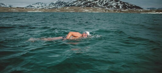 Ice-cold swimming challenge