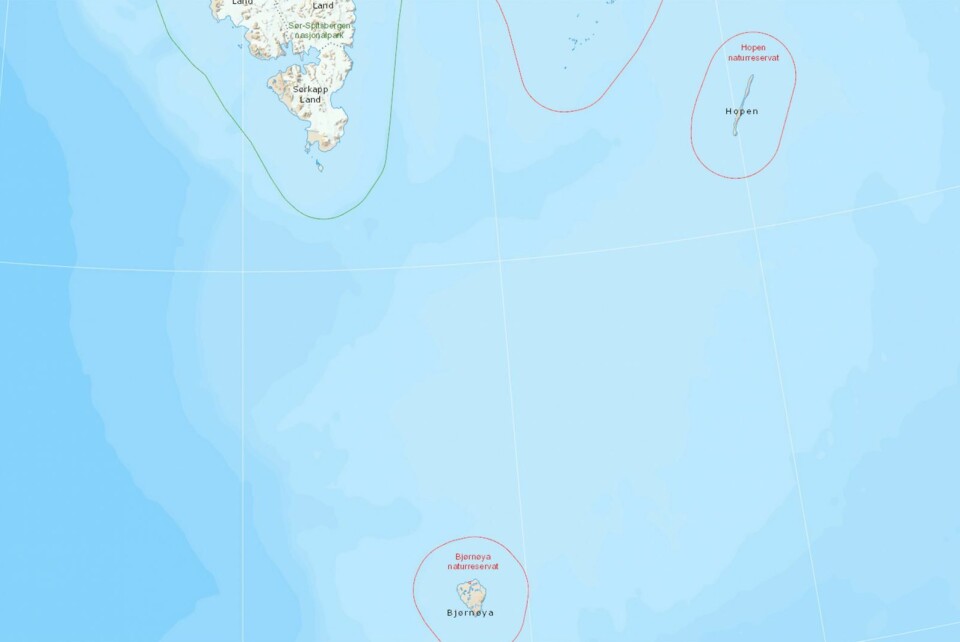 Ulykken skjedde nord for Bjørnøya.