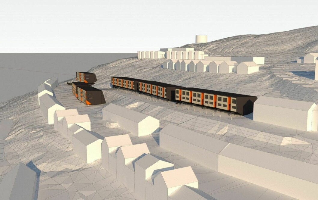 Onsdag fikk Svalbardposten de siste tegningene av de planlagte nybyggene i Gruvedalen. 40 av 60 boliger er planlagt ferdigstilt i år.