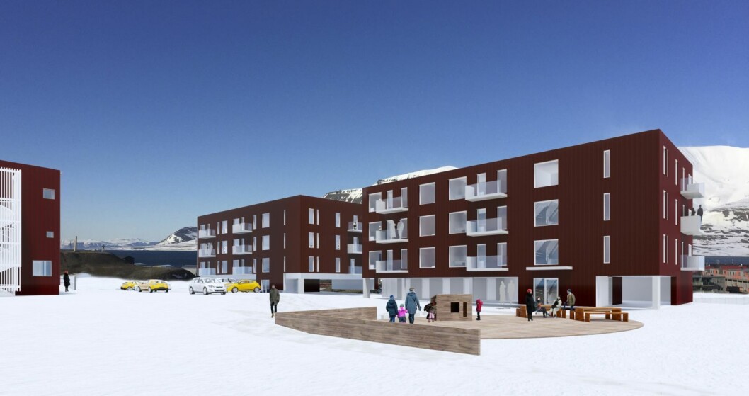 Slik tenker Svalpro at de nye leilighetsbyggene skal se ut. Slik tenker Svalpro at de nye leilighetsbyggene skal se ut.