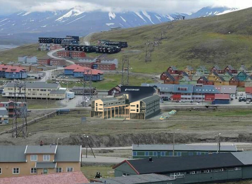 Dette hotellet fikk Po Lin Lee og Svalbard International tillatelse fra Longyearbyen lokalstyre til å bygge. I vår ble det imidlertid klart at selskapet ikke får leie tomt fra Staten.