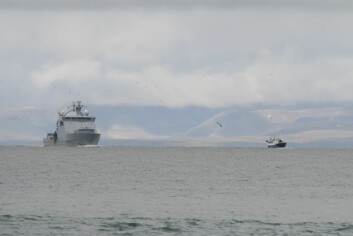 «Langøysund» ble fulgt tilbake til Longyearbyen av KV «Svalbard». «Langøysund» ble fulgt tilbake til Longyearbyen av KV «Svalbard».