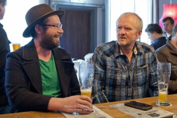 Andreas Hegermann Riis og Robert Johansen i Svalbard Bryggeri. Andreas Hegermann Riis og Robert Johansen i Svalbard Bryggeri.