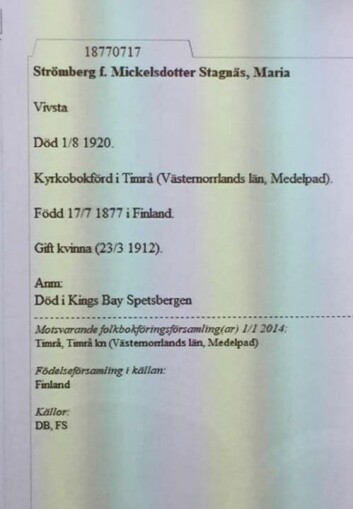 Dette var det første sporet Anna kom over. Det ble sendt til henne fra broren, og satte fart i slektsforskningen. Dette var det første sporet Anna kom over. Det ble sendt til henne fra broren, og satte fart i slektsforskningen.