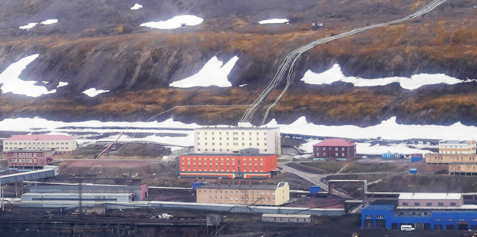 Bilde av den russiske bosetningen Barentsburg.