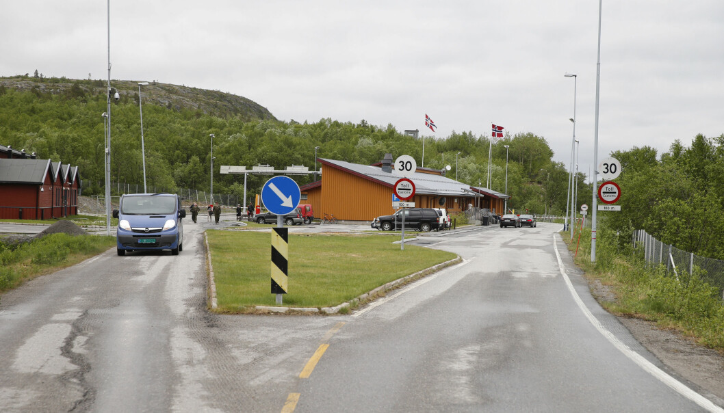 På grenseovergangen ved Storskog ble varene stoppet.