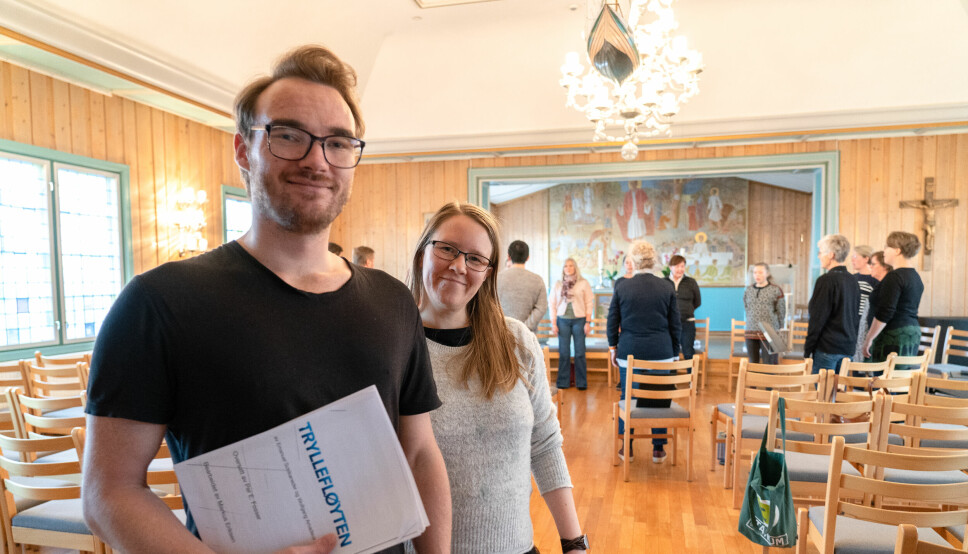 Dirigent Markus Eriksen og kormedlem med prosjektansvar Marte Blyseth Marsden gleder seg stort til å kunne arrangere operaen «Tryllefløyten».
