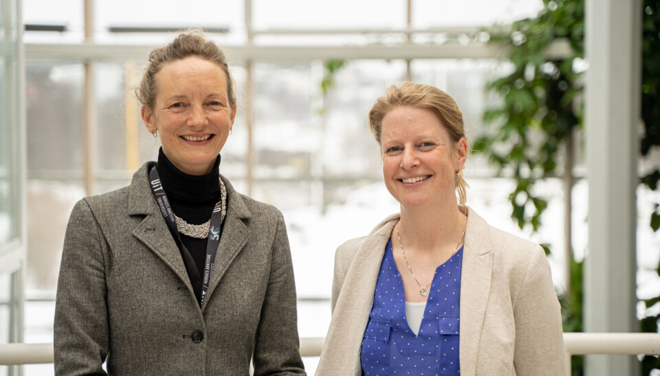 Professor Jemma Wadham (t.v.) og førsteamanuensis Monica Winsborrow fra UiT Professor Jemma Wadham (t.v.) og førsteamanuensis Monica Winsborrow fra UiT