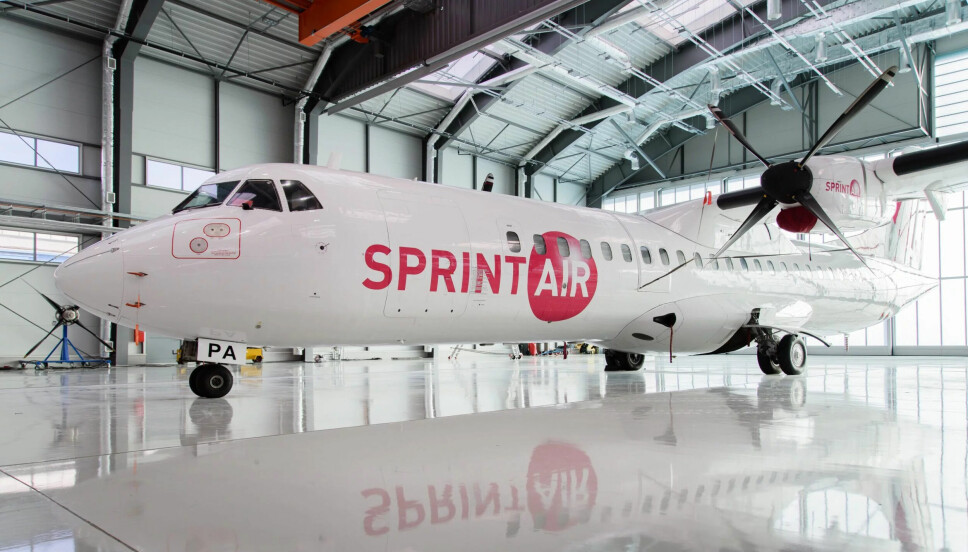 Nytt postfly Det er et fly av typen ATR 72-500 fra polske SprintAir som skal fly mellom Tromsø og Longyearbyen.