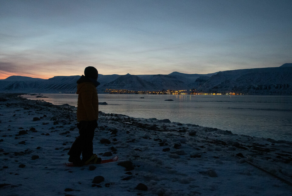 Longyearbyen i januar.