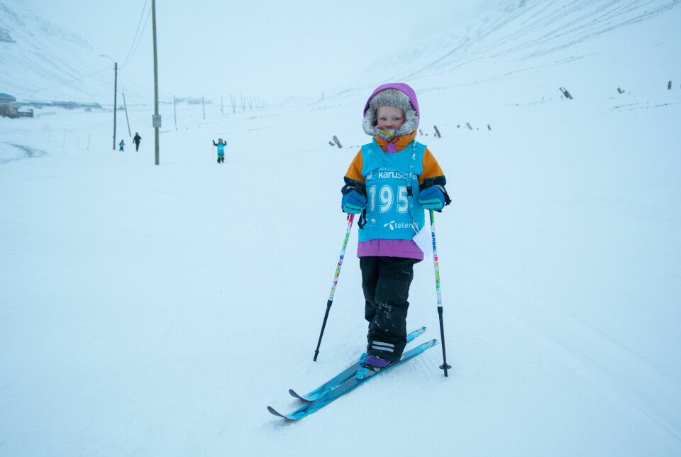 Går alle renn: Gabija Bertasiute (5,5) har vært på alle onsdagsrennene det siste året. Vind og kulde stopper ikke henne.