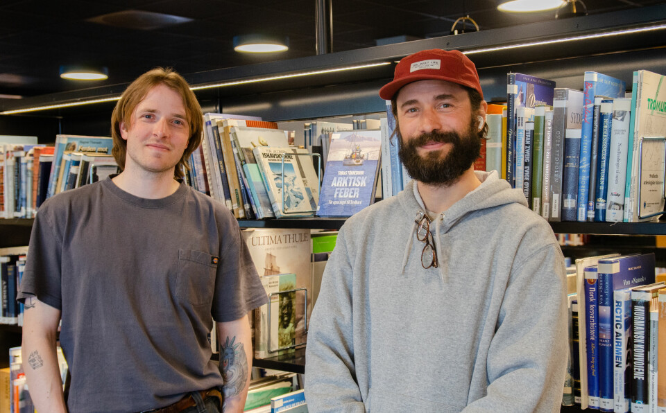 Eirik Bø (t.v.) og Lars Holt skaper mye aktivitet på biblioteket.