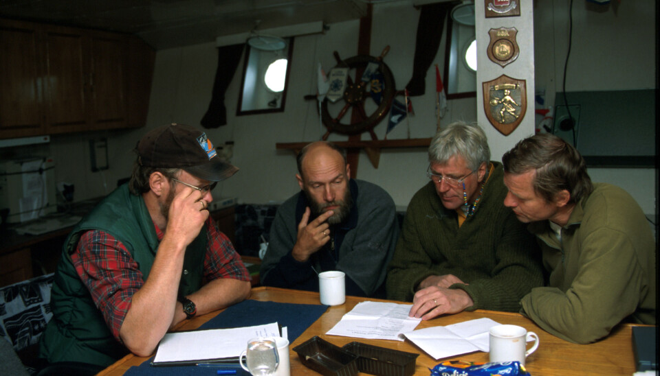 Haakon Hop, Jan-Marc Marcin Węsławski toktleder, nå direktør for IO PAN, Stig Falk-Petersen og Salve Dahle. Haakon Hop, Jan-Marc Marcin Węsławski toktleder, nå direktør for IO PAN, Stig Falk-Petersen og Salve Dahle.