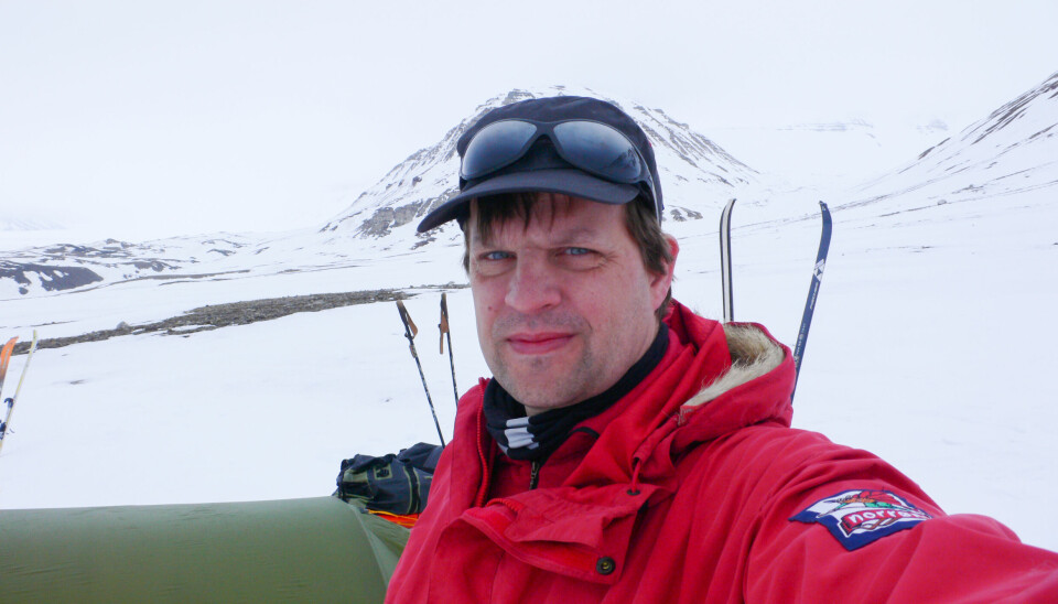 Uwe Görlitz på tur på Svalbard.