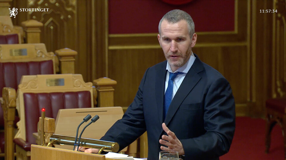 Stortingsrepresentant for Fremskrittspartiet, Marius Arion Nilsen,da representantforslaget om blant annet videre kulldrift og utredning av kjernekraft ble behandlet på Stortinget i starten av november.
