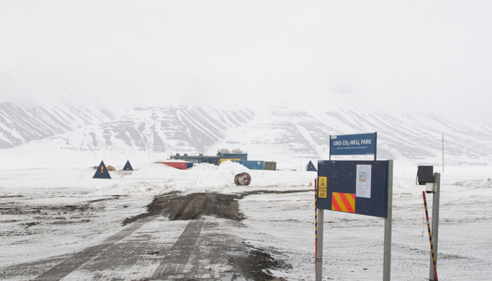 Unis CO2-park i Adventdalen i Longyearbyen.