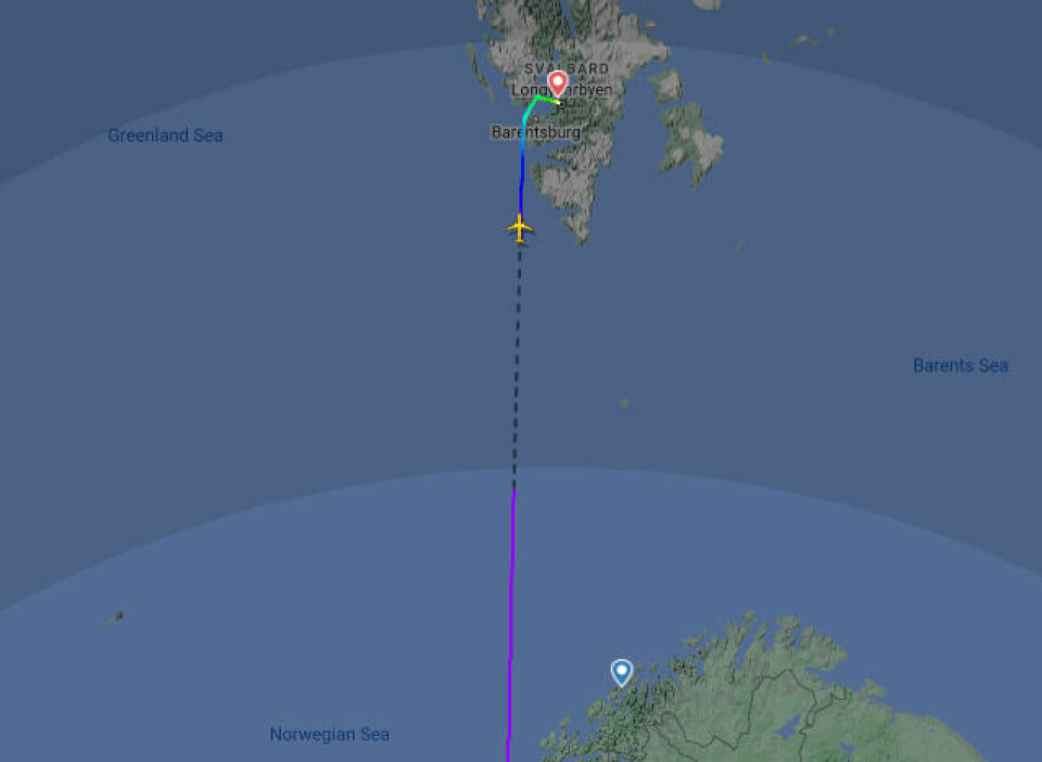 For andre gang denne uka, førte været i Tromsø til at SAS-maskinen gikk direkte til Longyearbyen.